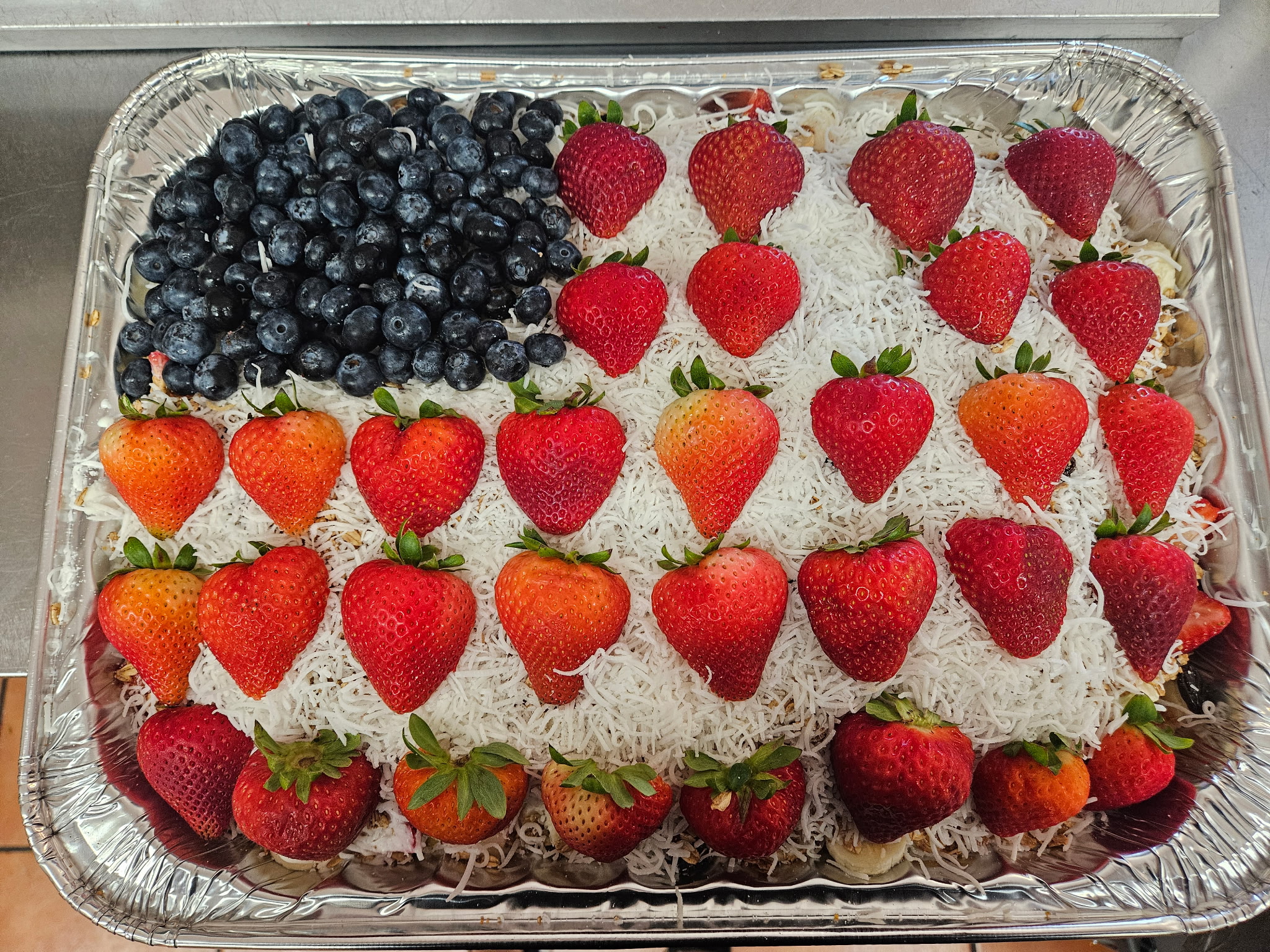 American flag fruit tray for celebrations