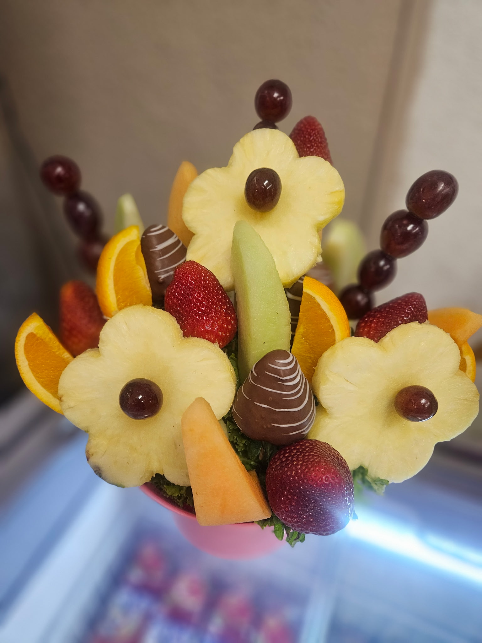 Elegant fruit bouquet arrangement